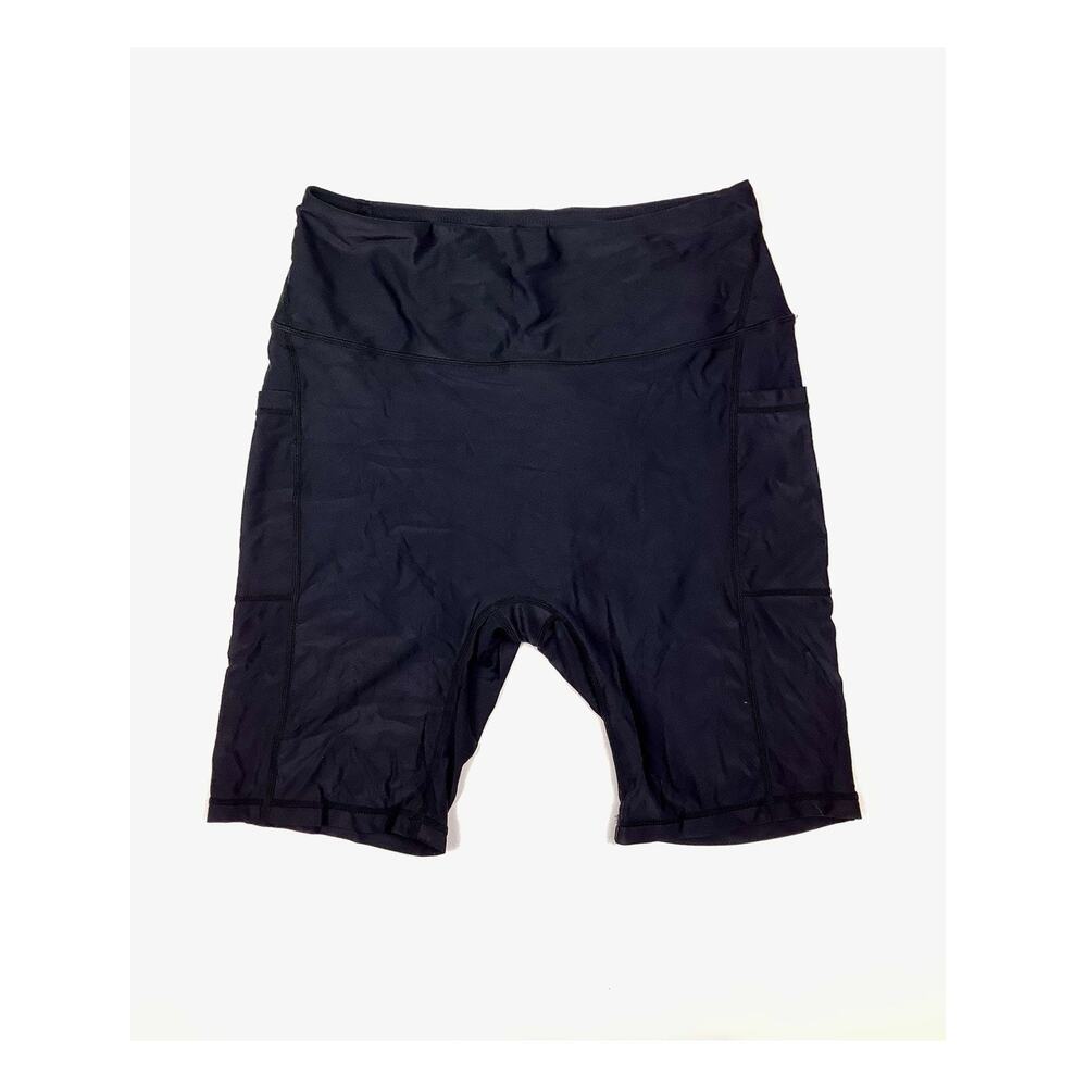 Gradual Women’s High Waisted Biker Shorts Black Compression Workout L NWT